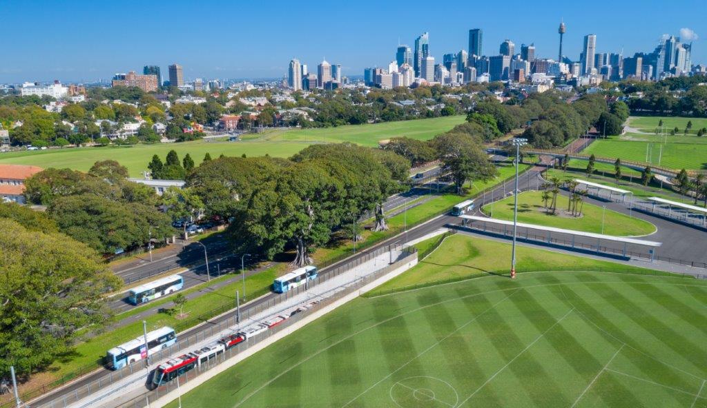 Transdev John Holland aerial view of Sydney