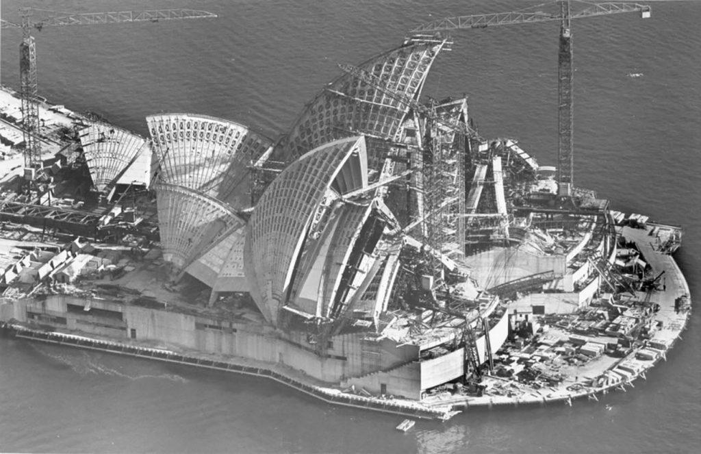 Sydney Opera House under construction